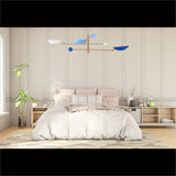 Modern Brass Chandelier | Adjustable Mid-Century Pendant Light | 3-Light Ceiling Fixture | Natural Brass or Custom Finishes | Handmade Lighting - 32298