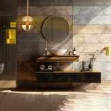 Modern Brass Pendant Light | Customizable Mid-Century Ceiling Lamp - 32346