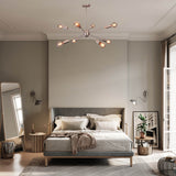 8-Light Sputnik Ceiling Chandelier – Custom Modern Mid-Century Light Fixture |  - 32341