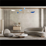 Modern Brass Chandelier | Adjustable Mid-Century Pendant Light | 3-Light Ceiling Fixture | Natural Brass or Custom Finishes | Handmade Lighting - 32298