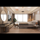 Brass Leaf Studio Industrial Brass Made, 3 Light Elegant Ceiling Flush Mount Pendant Mid Century Modern Raw Brass Sputnik Chandelier Light Fixture