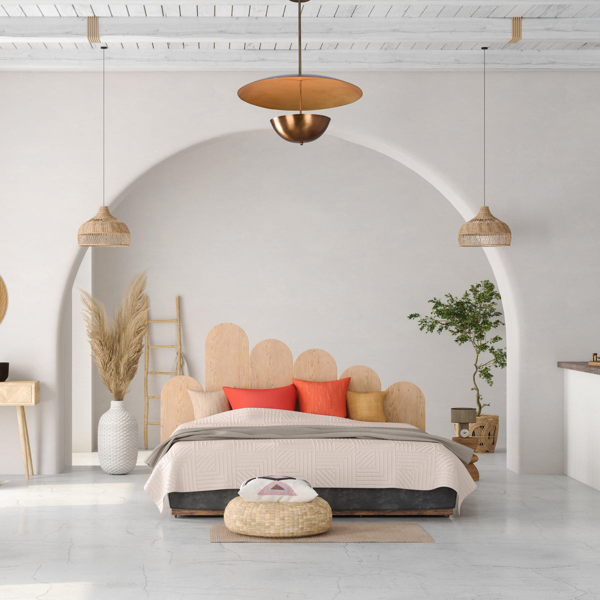 Berlin Discus  -  Uplifting Mid-century Chandelier - 3 Lights - 32309