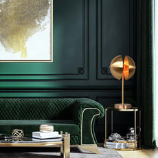 Modern Brass Table Lamp – Custom Mid-Century Inspired Sculptural Desk Light | , Handmade - 32340