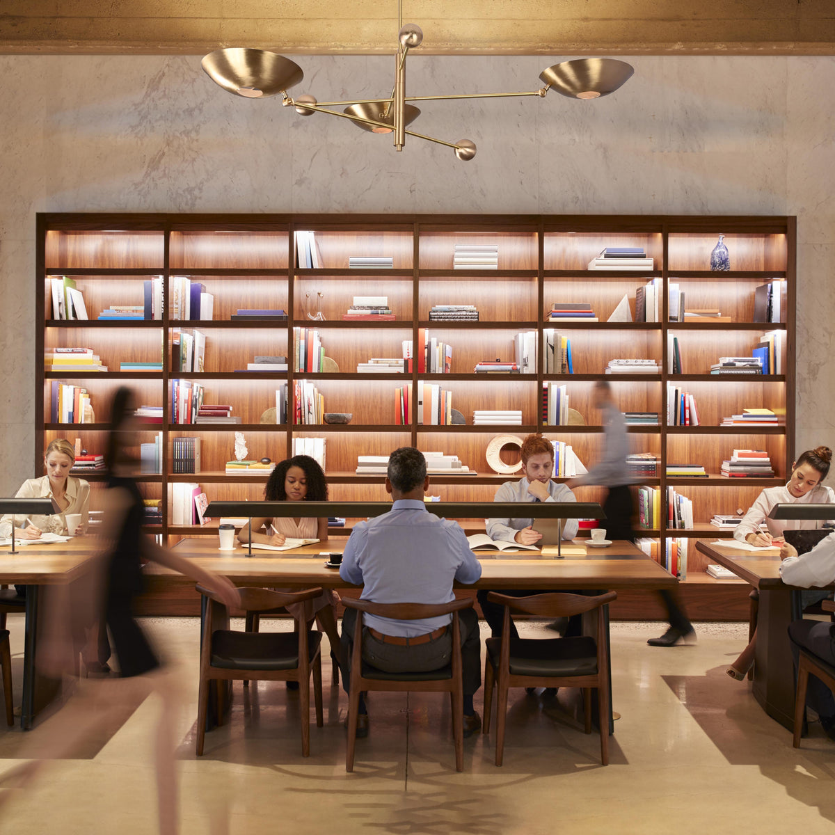 Modern Brass Chandelier | Adjustable Mid-Century Pendant Light | 3-Light Ceiling Fixture | Natural Brass or Custom Finishes | Handmade Lighting - 32326