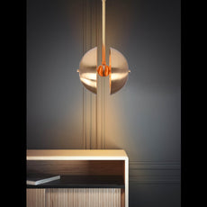 Handcrafted Modern Brass Orb Chandelier | Custom Finishes Mid-Century Contemporary Pendant Light - 32301