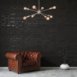 8-Light Sputnik Ceiling Chandelier – Custom Modern Mid-Century Light Fixture |  - 32341