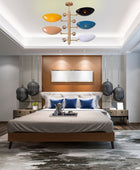 5 bulbs, Brass Orbital Uplifting Lamp, Ambient No-shadow No-glare Ceiling light 34 inches- 32330