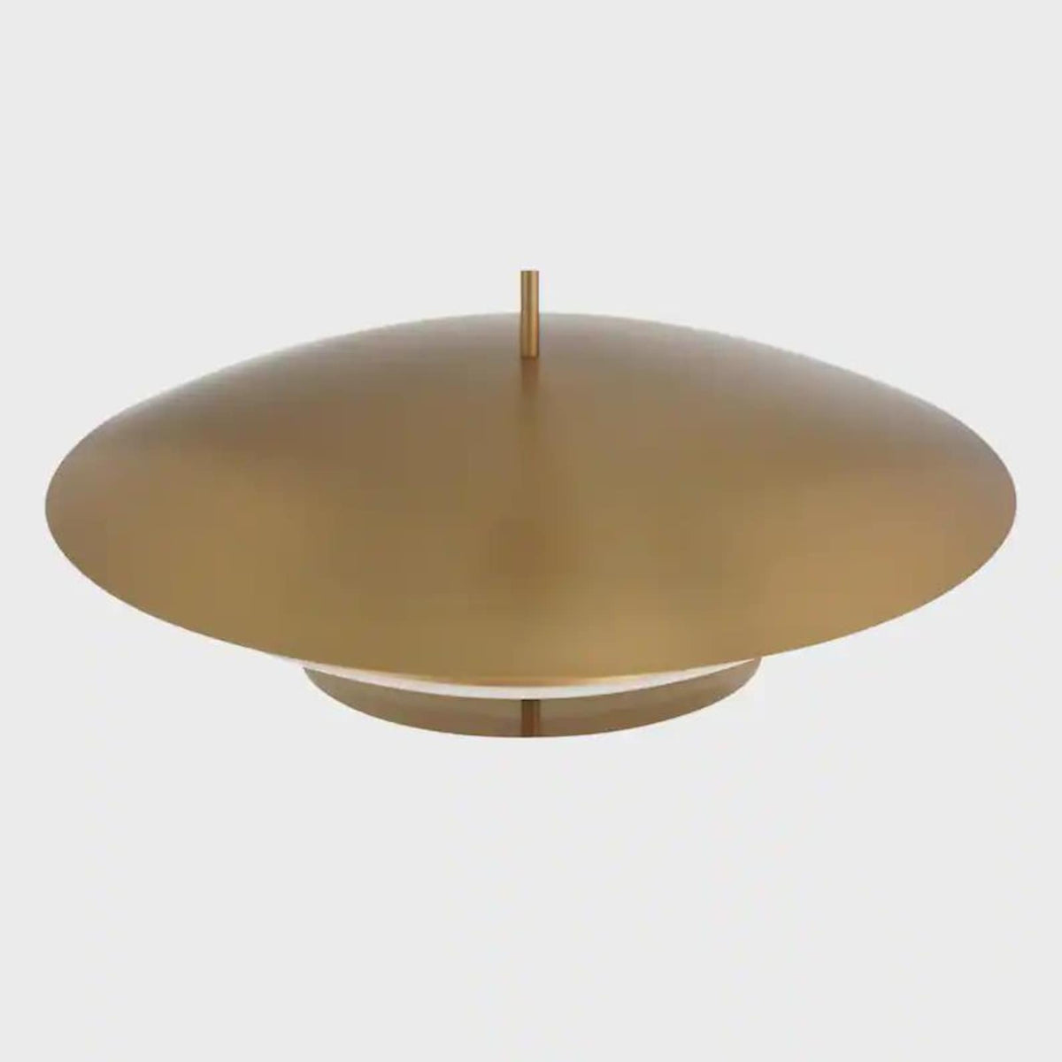 Industrial brass bowl shade pendant chandelier with tiered design and indirect uplighting effect