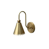 Front View of Luna Scalloped Cone Wall Sconce 10 Inch Model 32703