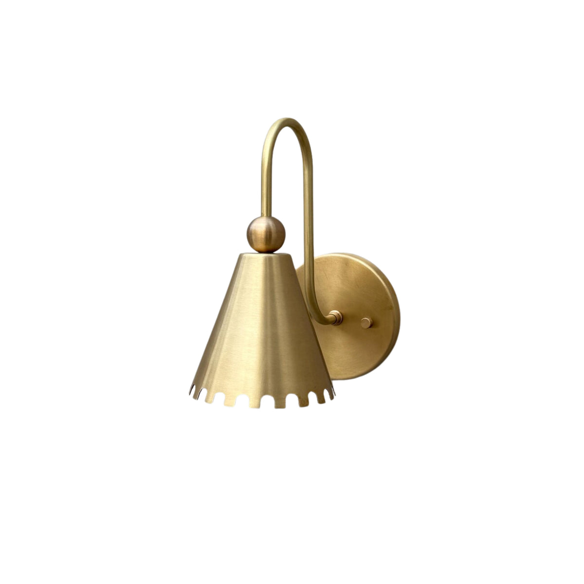 Side View of Luna Scalloped Cone Wall Sconce 10 Inch Model 32703