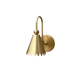 Side View of Luna Scalloped Cone Wall Sconce 10 Inch Model 32703