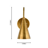 Dimension drawing of the Luna Tapered Cone Wall Sconce Model 32705 measuring 5 inches wide and 11.5 inches high.