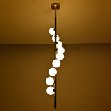 Luxury foyer globe chandelier designed for high ceilings, entryways, staircases, and double-height interior spaces