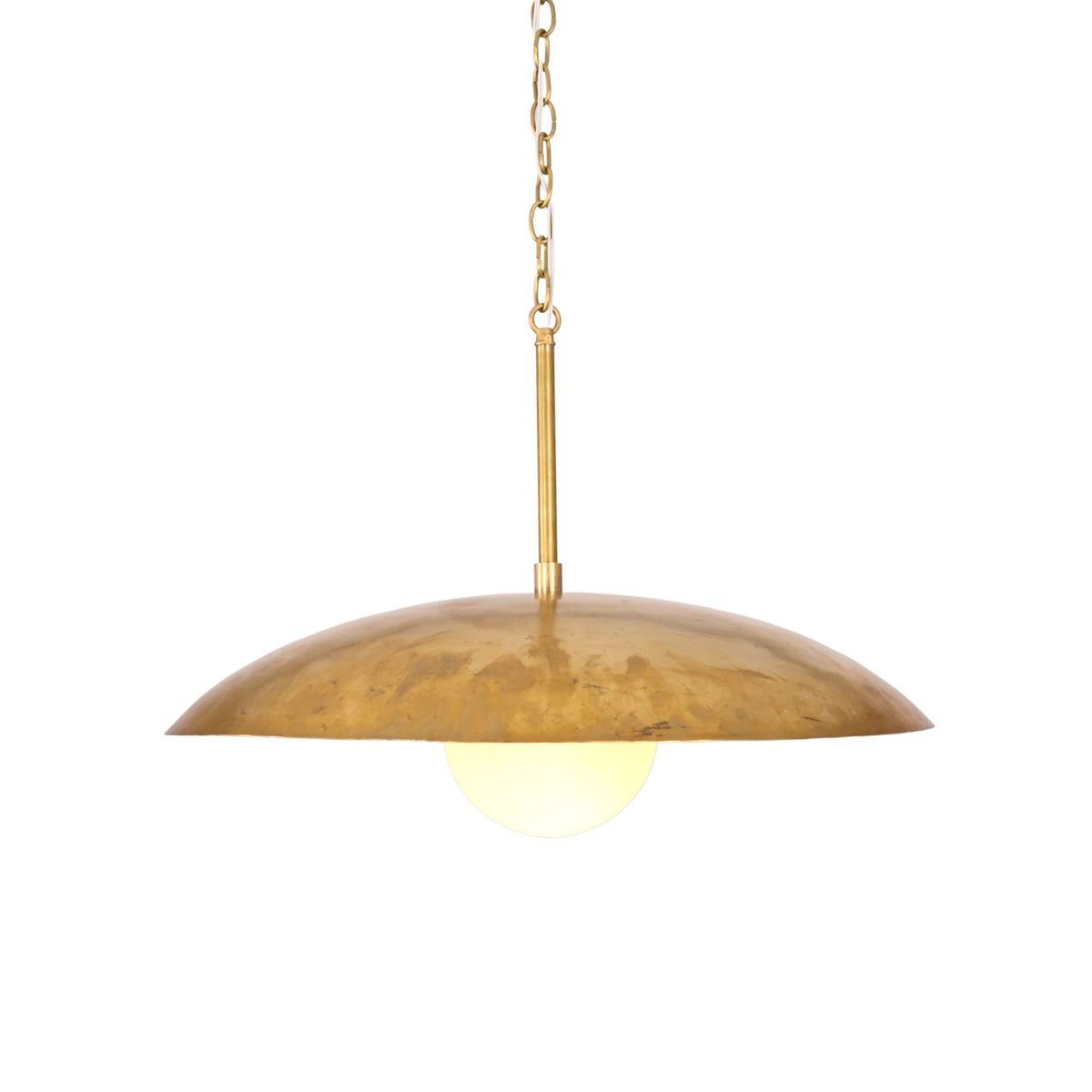 Mid century dome pendant light with warm downward glow for dining tables, cafés, restaurants, and boutique interiors