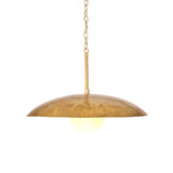 Mid century dome pendant light with warm downward glow for dining tables, cafés, restaurants, and boutique interiors