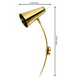 Milan perforated cone wall sconce dimensions showing 19.69 inch height and 7.09 inch shade – Model 32804