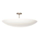 Minimalist Bowl Brass Ceiling Light | Modern Semi-Flush Pendant by Brass Leaf Studio