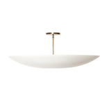 Handmade Minimalist Brass Ceiling Light with Bowl Shade | Contemporary Semi-Flush Mount by Brass Leaf Studio