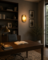 Modern crescent wall sconce for bedroom, hallway, living room, and entryway lighting