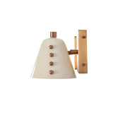 Modern tapered shade wall lights with rectangular backplates, ideal for hallway, vanity, and bedside lighting