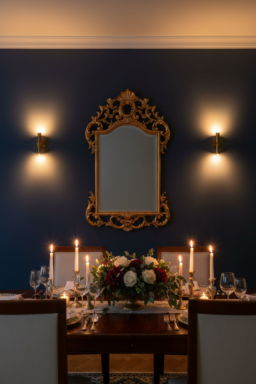 Munich brass wall light dimension view showing 11 inch height and 5 inch width for accurate size reference