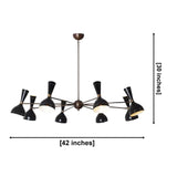 Orion 16 light chandelier dimensions showing 42 inch width and 30 inch height