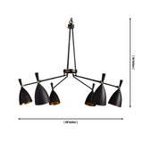 Orion Multi-Cone Chandelier Model 33170 dimensions showing 48 inch width and 36 inch overall height