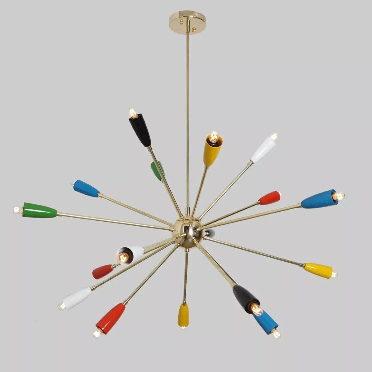 Front View of Orion Multicolor Sputnik Chandelier 18 Light 39 Inch Model 62174