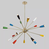 Front View of Orion Multicolor Sputnik Chandelier 18 Light 39 Inch Model 62174