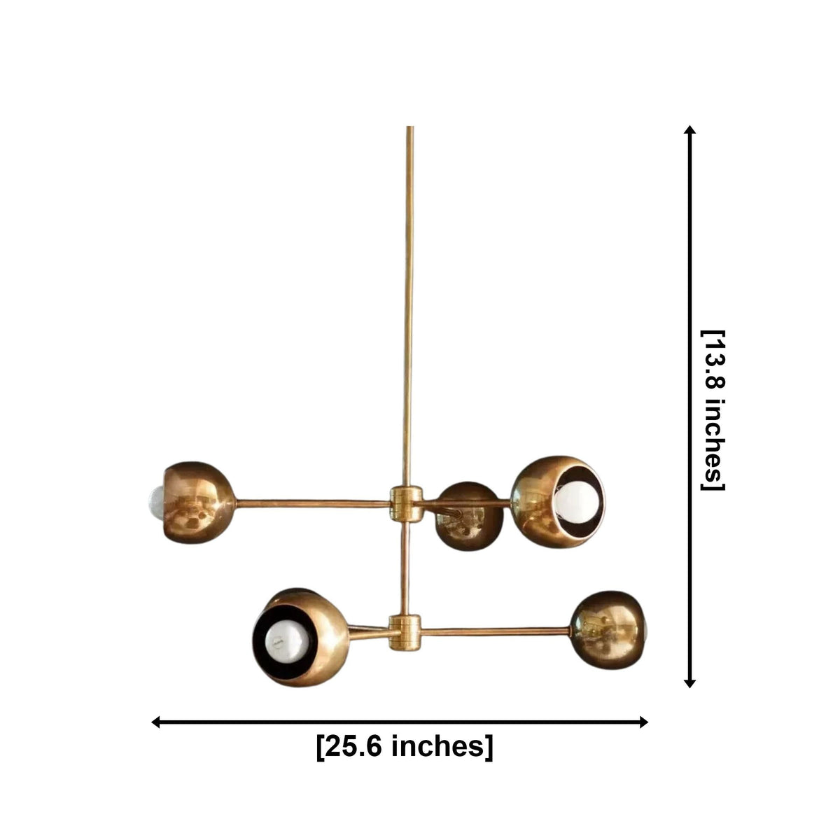 Orion Orbit Globe Chandelier dimensions – 25.6 inch width and 13.8 inch height – Model 62038