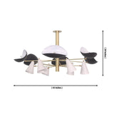 Orion Sculptural Multi-Shade Chandelier Model 33161 dimensions 45 inch wide and 30 inch high