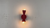 Vera Red Solid Brass Double Cone Wall Sconce 32983