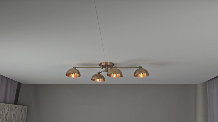 4-light-brass-patina-flush-mount-chandelier-demo