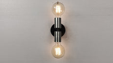 Modern Industrial Twin-Cylinder Brass Wall Sconce | Customizable Accent Lighting for Urban Décor - 32538