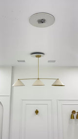 Charleston Linear Cone Chandelier – 3 Lights – 48 Inch 73056