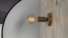 Industrial Minimalist Brass Wall Sconce | Customizable Single-Light Fixture for Modern Home Interiors - 32618
