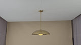 Single Dome Brass Pendant Light – Handmade Modern Ceiling Lamp by Brass Leaf Studio 32424