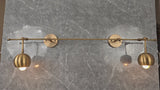 Modern Globe Arm Wall Sconce with Extended Bar Design | Customizable Dual Head Decorative Fixture - 32605