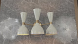 Mid-Century Diabolo Style Triple Cone Wall Sconce | Customizable Modern Perforated Light Fixture - 32603