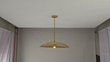 Etsy Listing: 24” Brass Dome Pendant Light | Handcrafted Minimalist Hanging Ceiling Lamp - 32408
