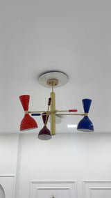 Manhattan Multicolor Sputnik Chandelier – 6 Lights – 26 Inch - 73055