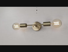Sleek Minimal Brass Wall Sconce | Customizable Modern Accent Light Fixture for Refined Interiors - 32522