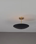 5 Lights Brass Disc Ceiling Pendant Lamp Matte Black Finish 14