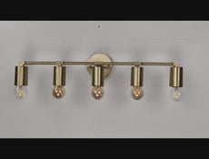 Vanity Light Fixture - Multi Lights - 5 Bulb - Mirror Light - Bathroom Light, Mid Century Light Sconce - Makeup light - Brass Wall Sconce