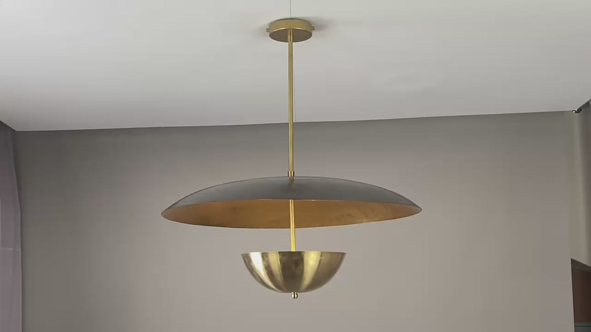 Customizable Brass Dome Chandelier – Handmade Modern Pendant Light Fixture - 32466