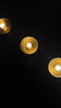 Solid brass 3-light vanity wall sconce video showing warm glow, dome reflectors, and linear wall-mounted design