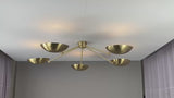Handmade 55" Brass Bowl Shade Ceiling Light – Modern Flushmount Fixture | Customizable Finish | Ambient No-Shadow Glow | BRASS LEAF STUDIO 32496