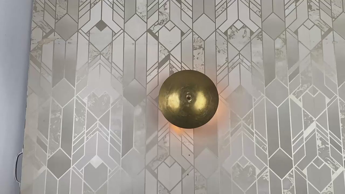 Vintage Dome Wall Sconce with Uplifting Glow Effect | Customizable Compact Decorative Light Fixture - 32612