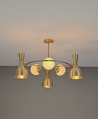 Modern Brass Pendant Light Art Deco Lamp Branch Staircase Chandelier Globe Chandelier Large 30