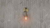 Mid-Century Modern Cone Brass Wall Sconce | Customizable Single-Light Fixture for Bedroom or Hallway - 32617